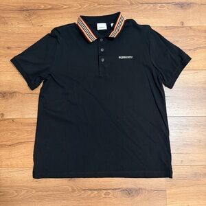Burberry Polo Collar Black Shirt